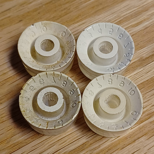 Vintage Gibson Speed Knobs - White 80s (4)