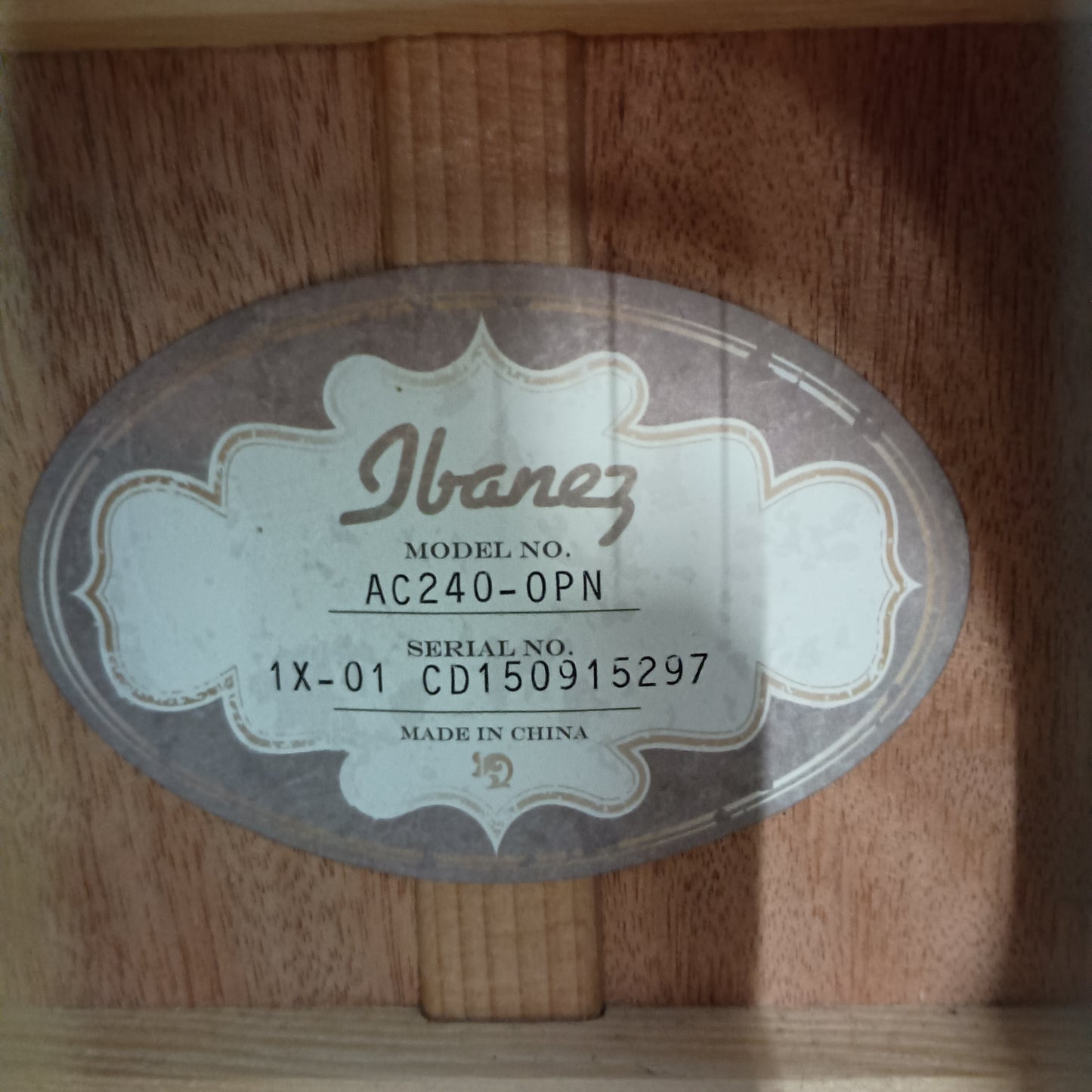 Used Ibanez AC240-OPN W/ Deluxe Gigbag