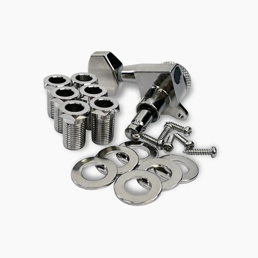 TK-7116-001 True Lok Mid-Size Locking Tuners 6-In-Line Scahller style button