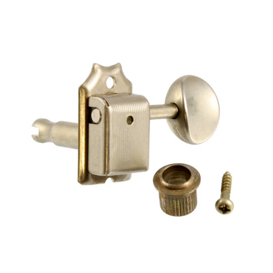 Gotoh SD91 Vintage-style Staggered Height 6-in-line Keys Oval Button Aged Nickel (A)