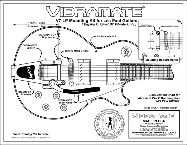Vibramate® V7 for Bigsby® and Gibson® Les Paul®