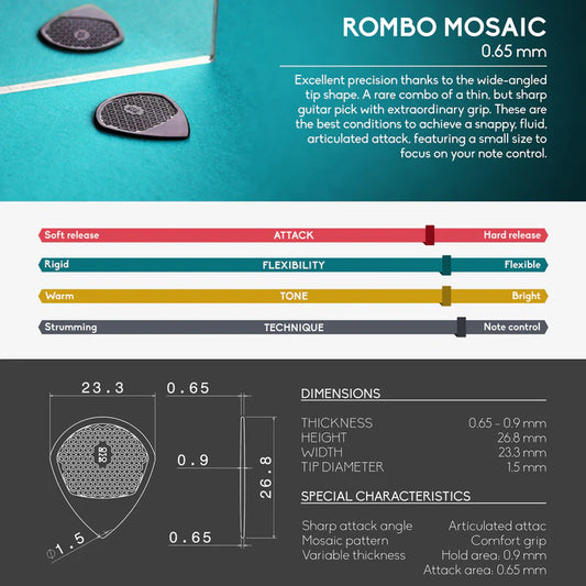 Rombo RMMX4 Mosaic Pick Set (4)