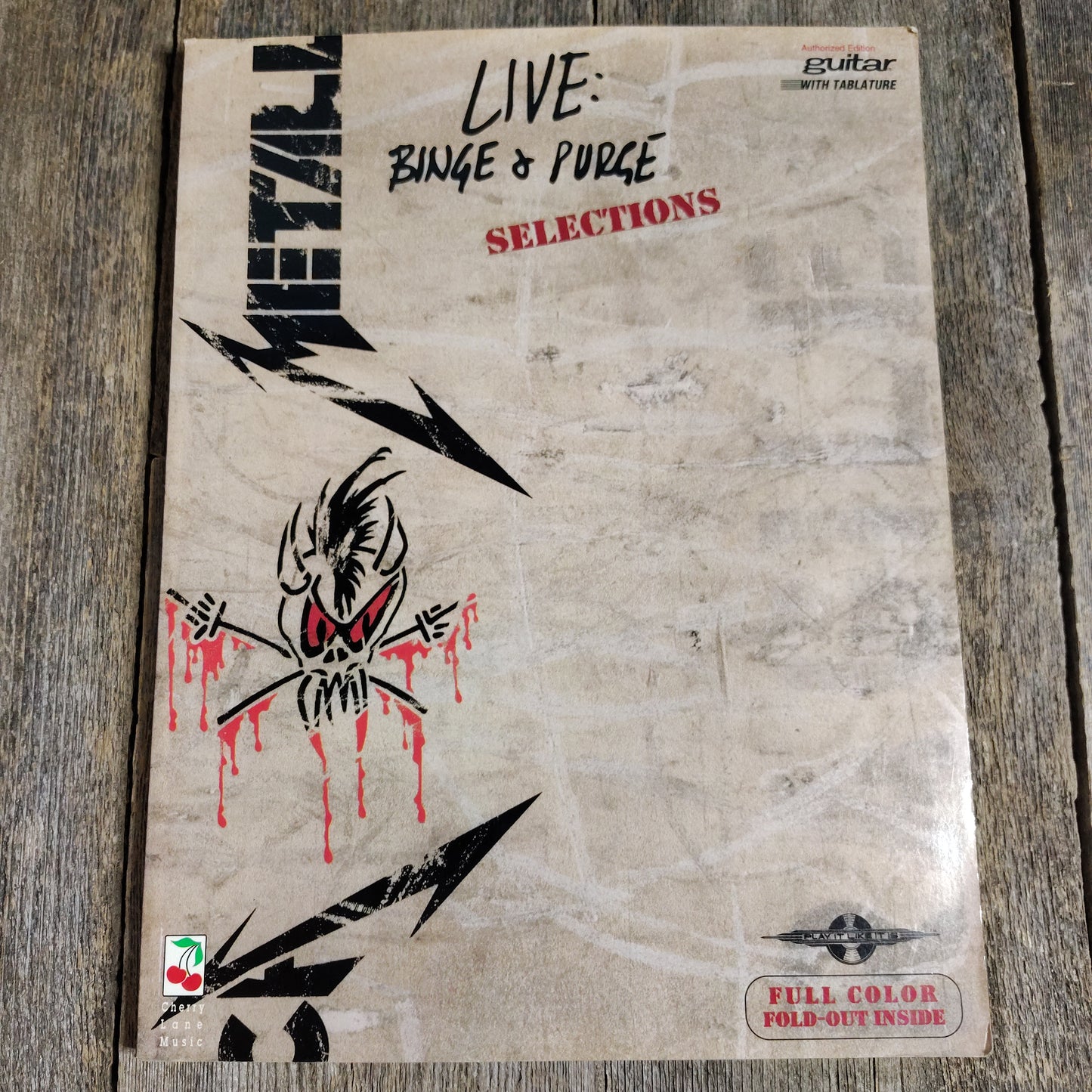 Used Metallica "Live:Binge & Purge Selections" Song Book