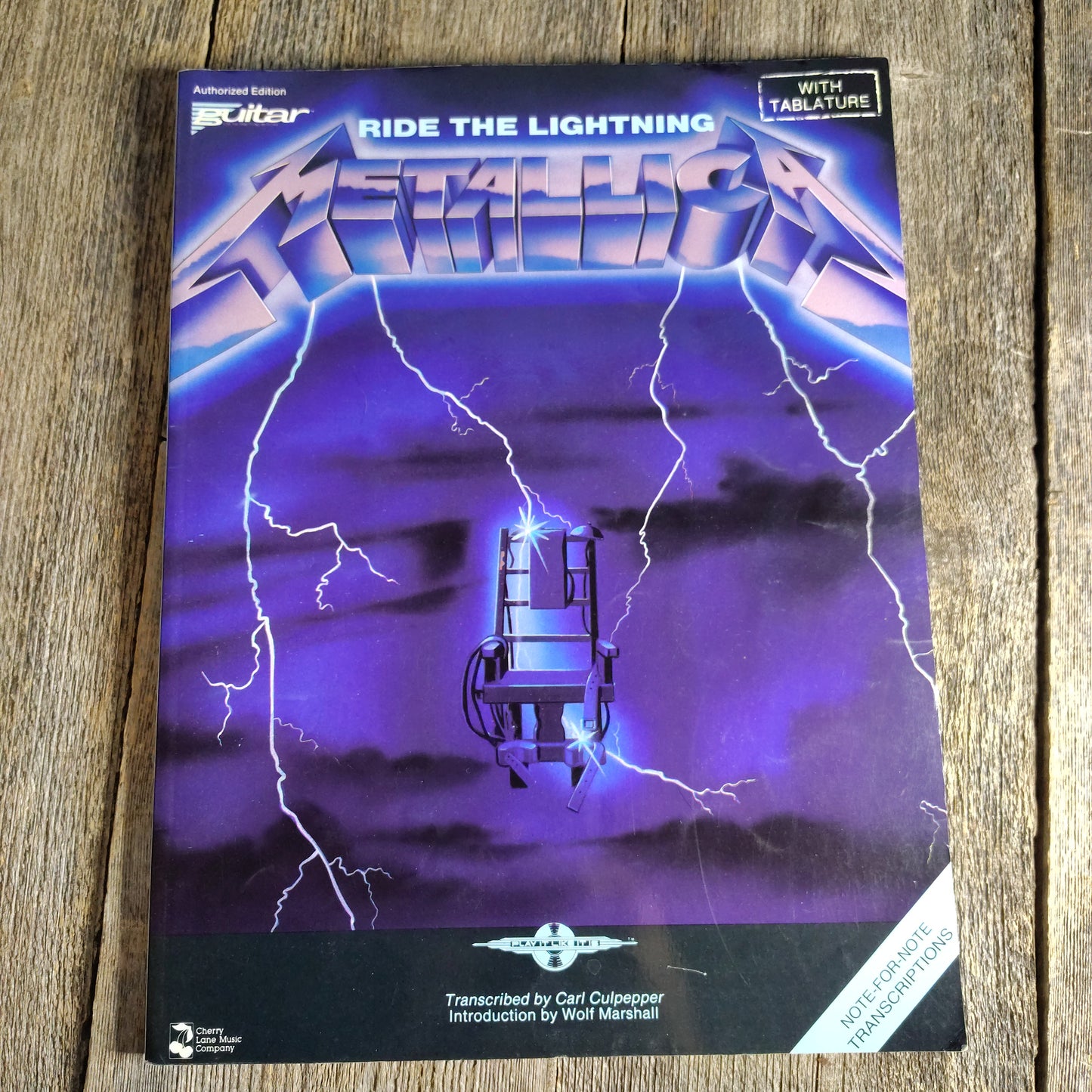 Used Metallica "Ride the Lightning" Song Book