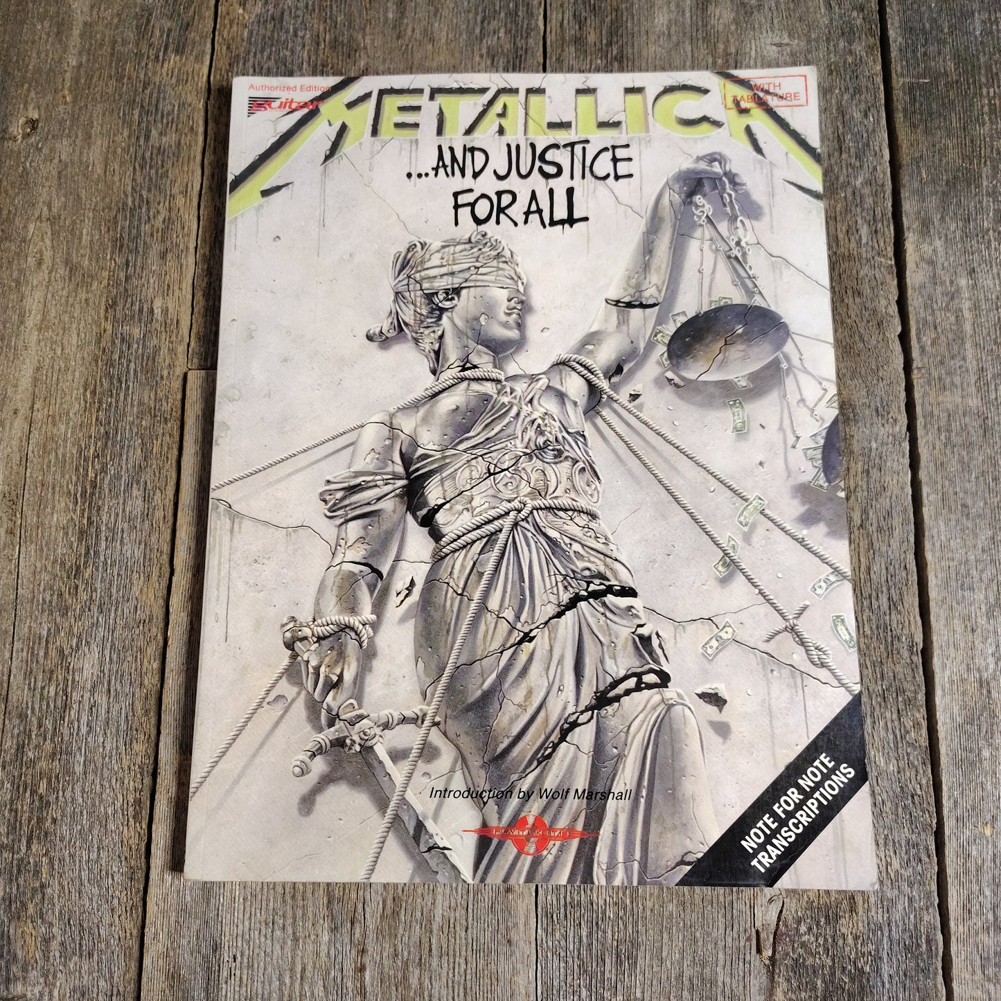 Used Metallica "...and Justice for all" Song Book