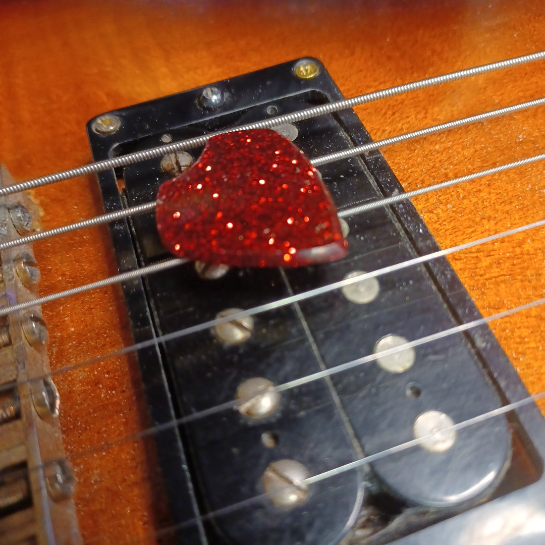 Northern Ghost Plectrums Planchette Mini Red Glitter 3.0mm