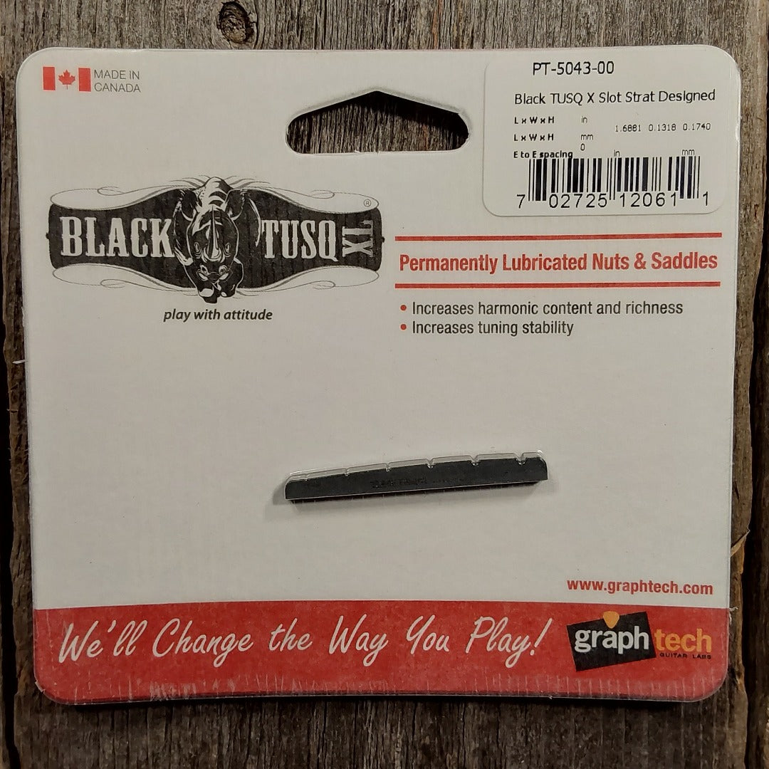 Graphtech PT-5043-00 Black TUSQ XL Slotted Six String Cort Strat Style