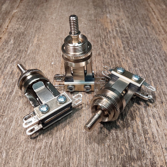 Switchcraft W-SC-W12 Pickup Selector Toggle Switch Straight short (Chrome, Brass, Black)