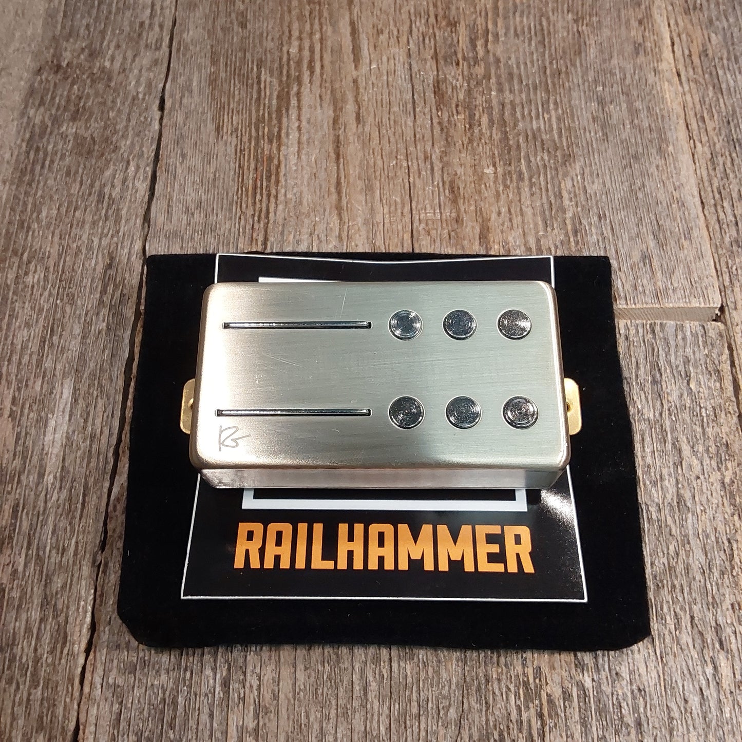 Railhammer Reeves Gabrels Signature Neck Bridge Brushed Nickel