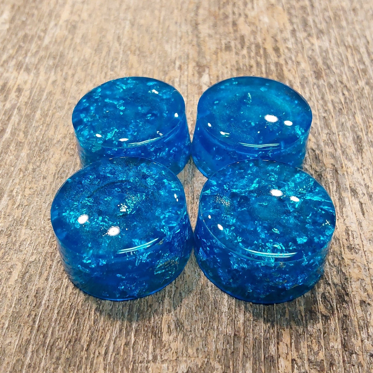 Knobhead PDX - Blue Shimmer & Foil Speed knobs Set of 4