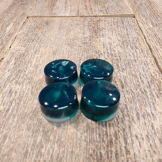 Knobhead PDX - Uji Green & White Speed Knobs Set of 4