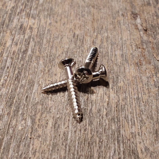 More Gain Parts Bridge / Strap Screw (Chrome, Black, Brass) (6)