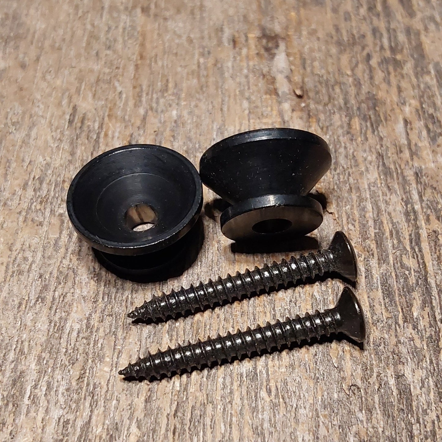 More Gain Parts Vintage style Strap Buttons (Chrome, Black, Gold) (Pr)