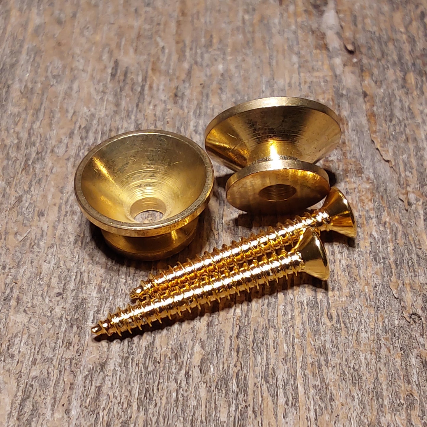 More Gain Parts Vintage style Strap Buttons (Chrome, Black, Gold) (Pr)