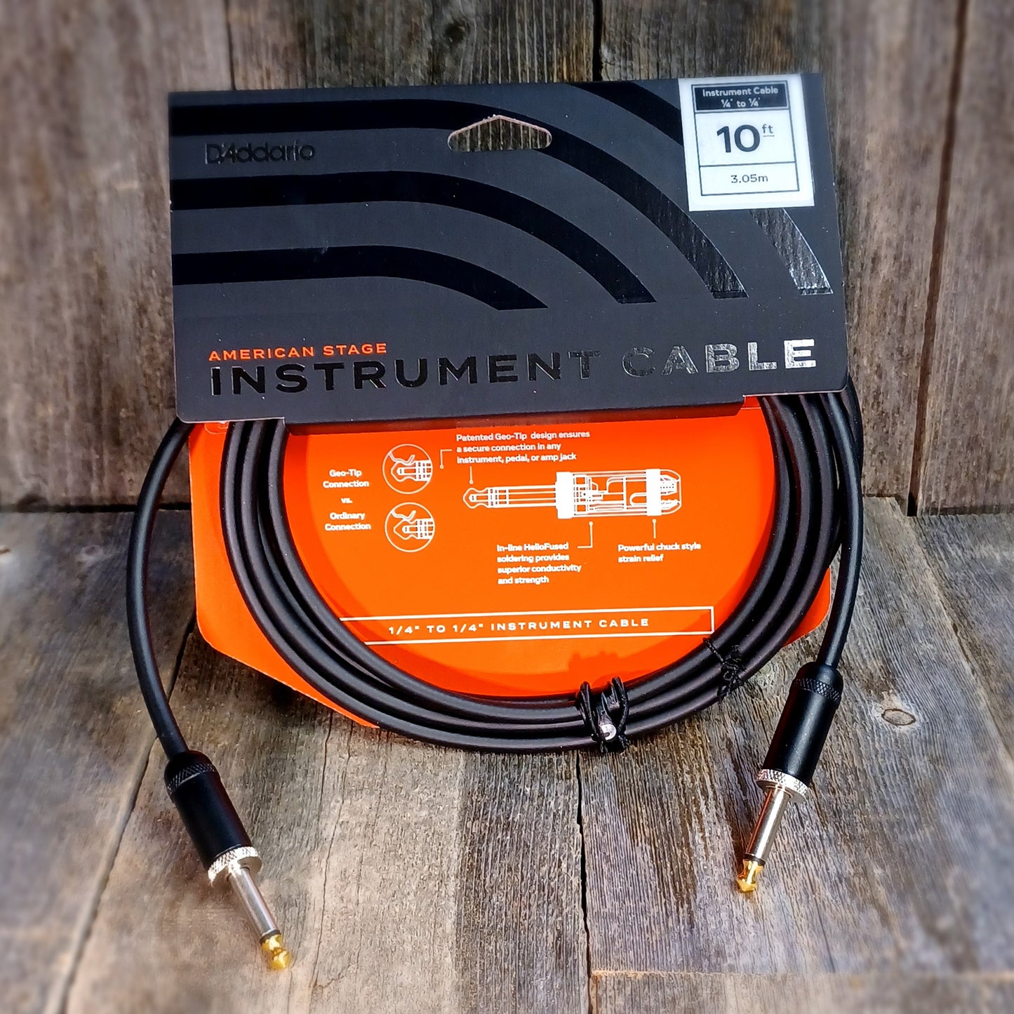 D'Addario PW-AMSG-10 American Stage Instrument Cable 10ft