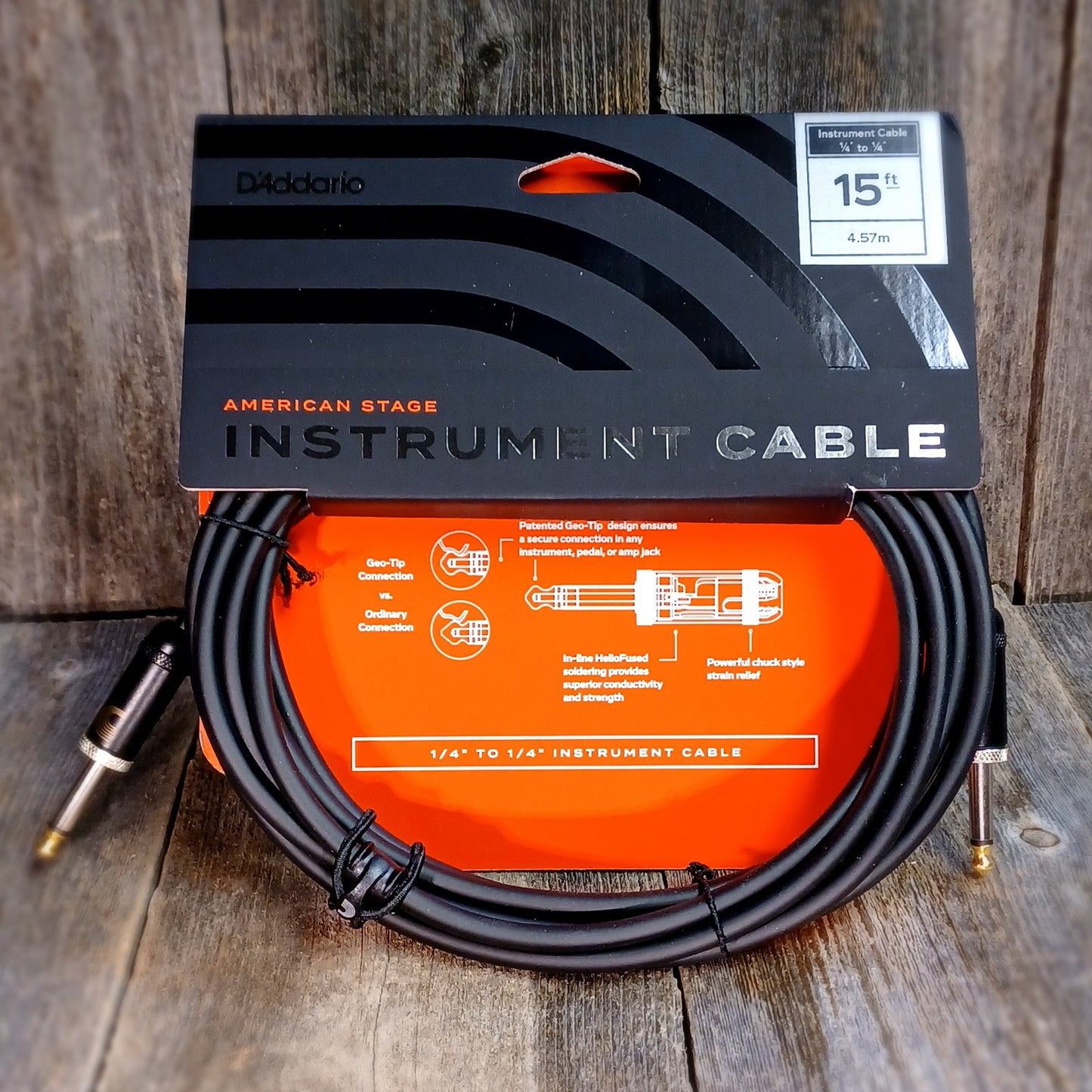 D'Addario PW-AMSG-15 American Stage Instrument Cable 15ft