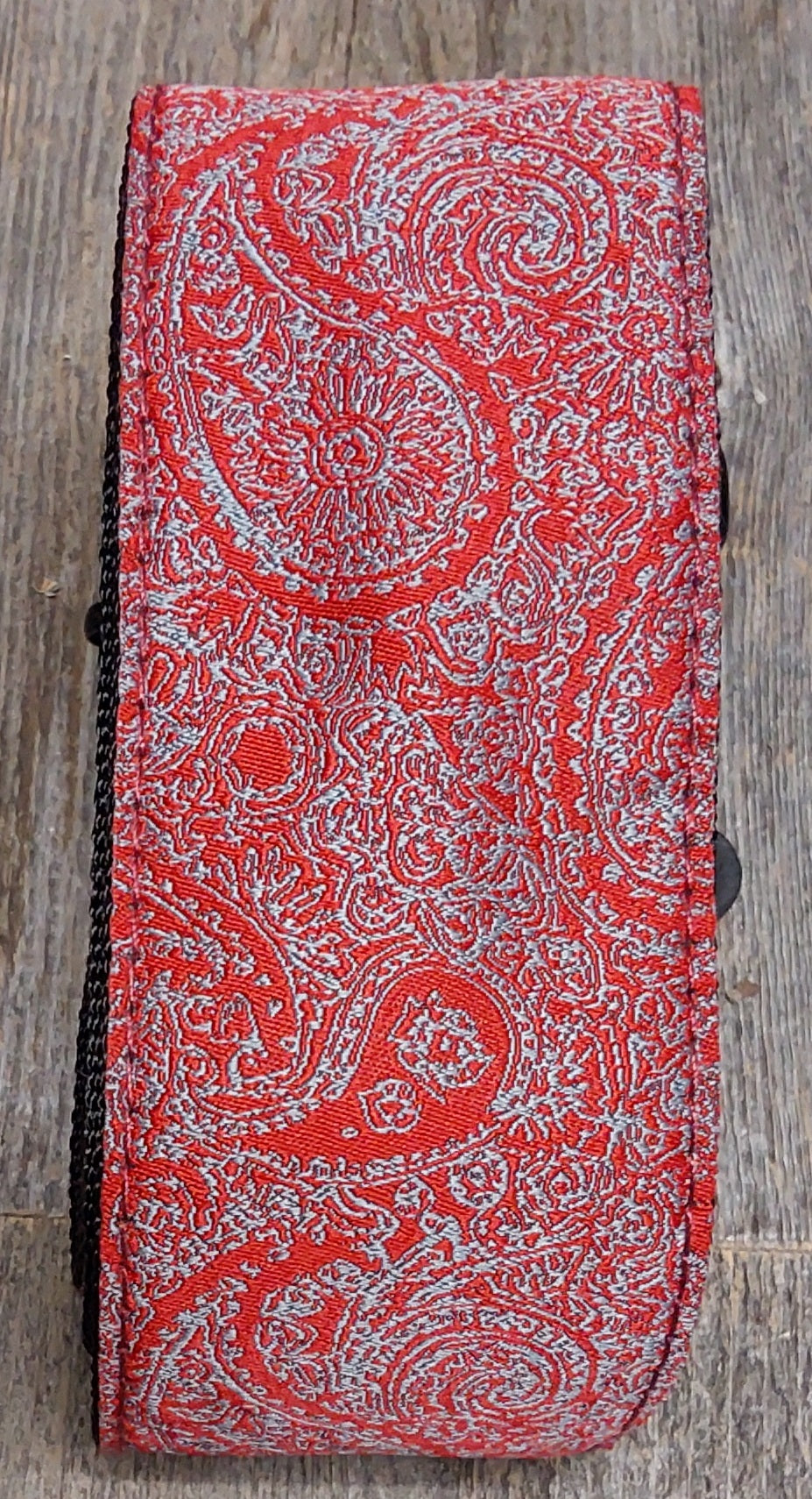 Dunlop D6711 Jacquard Paisley Red Strap