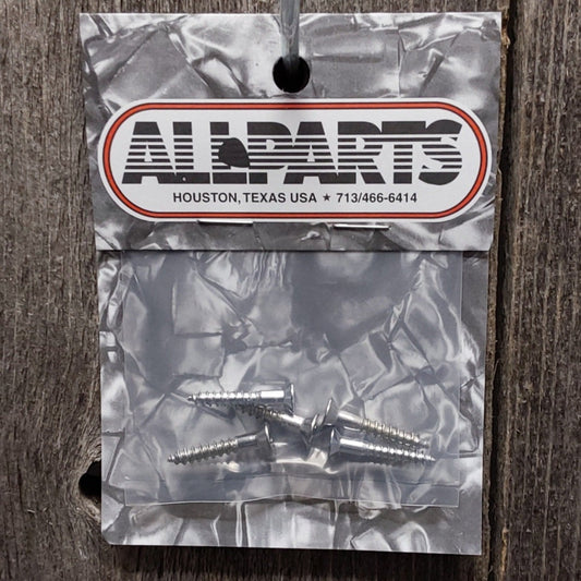 Allparts GS-0063-010 Chrome Bridge Mounting Screws Pack of 5