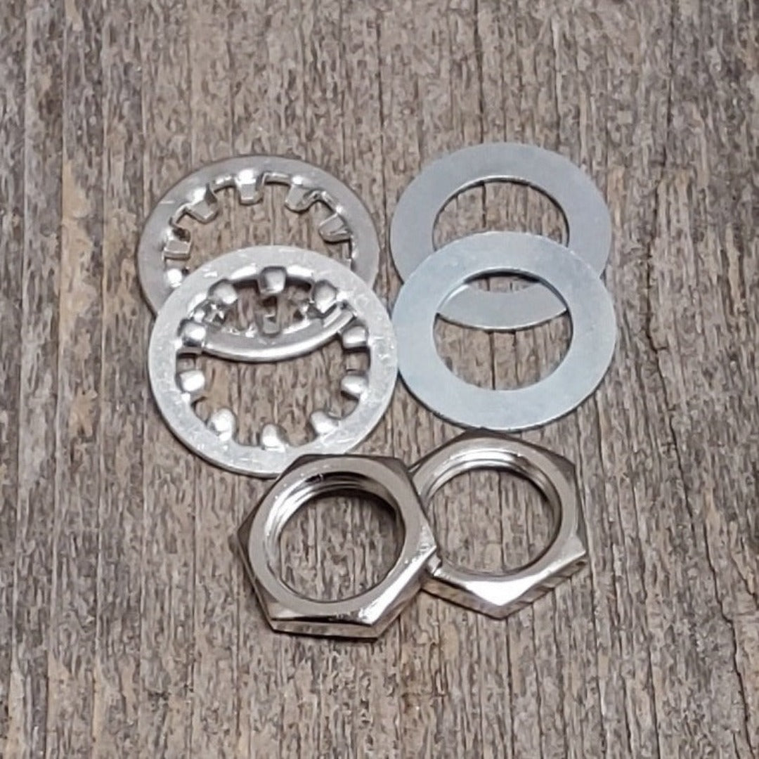Allparts EP-4970-000 Nuts and Washers for USA Pots and Jacks Set of 2