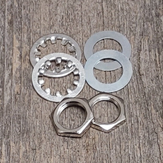 Allparts EP-4970-000 Nuts and Washers for USA Pots and Jacks Set of 2