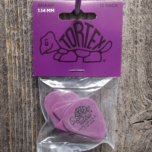 Dunlop Tortex Sharp Picks 1.14mm 12 Pack