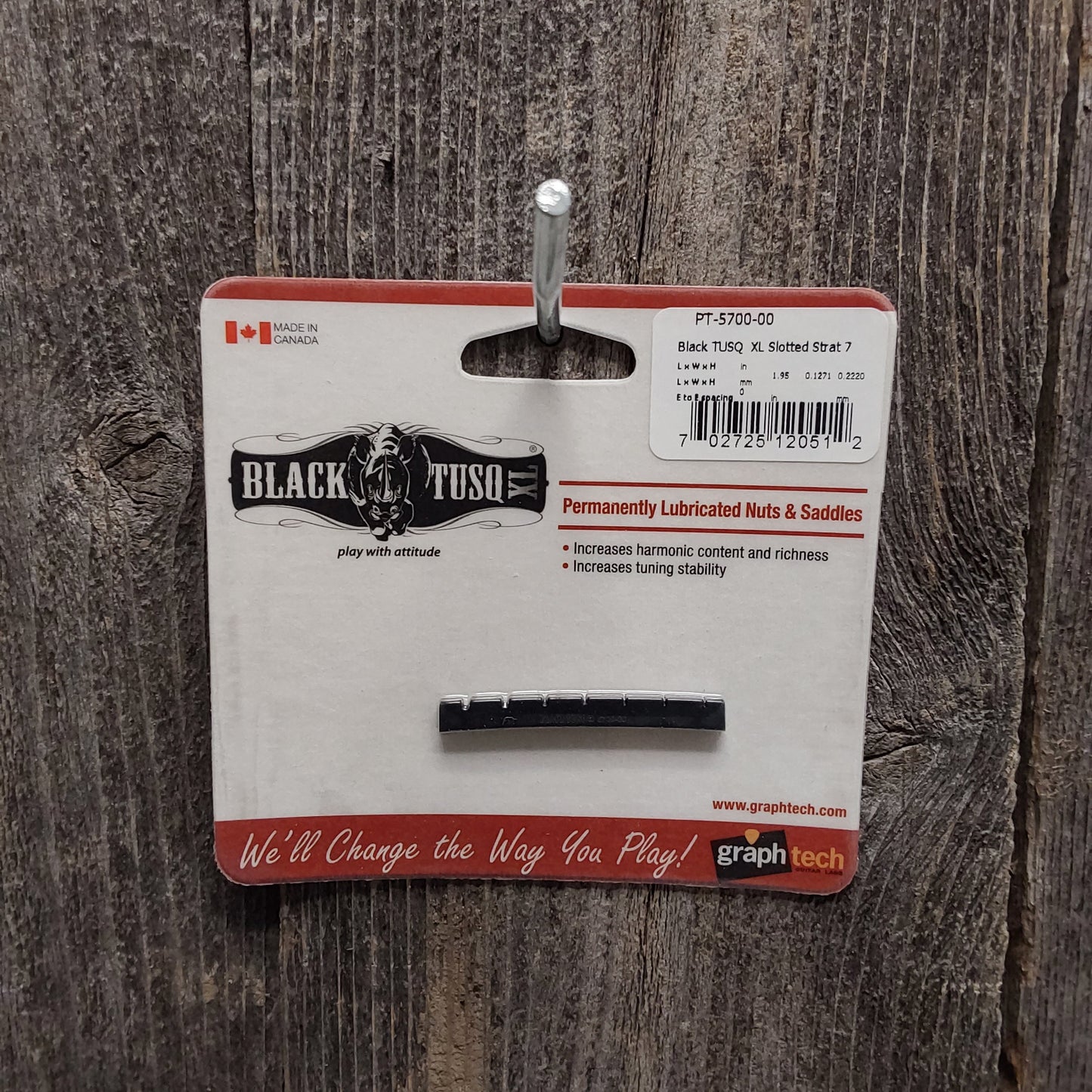 Graphtech PT-5700-00 Black TUSQ XL Strat style 7Str