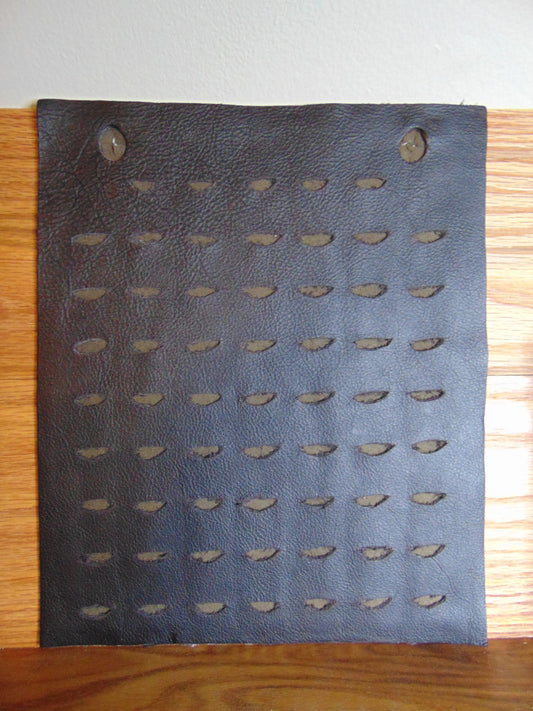 String to Speaker Leather Hanging Pick Holder Display 9x11 Brown #1