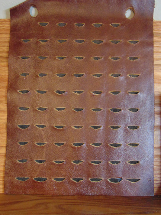 String to Speaker Leather Hanging Pick Holder Display 9x12 Brown #1