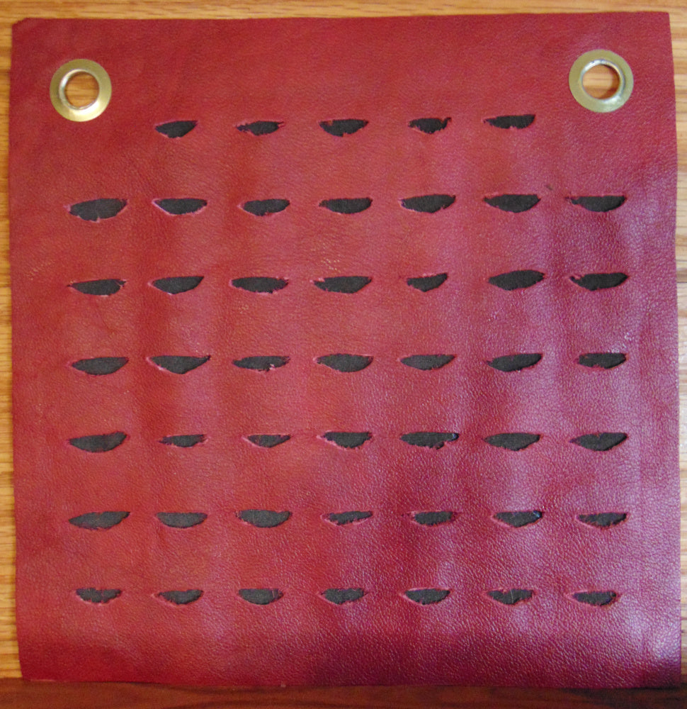 String to Speaker Leather Hanging Pick Display Holder Holder 9x9 Red #1
