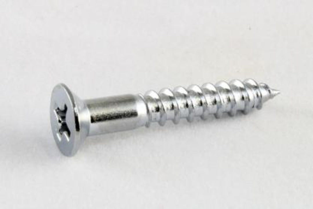 Allparts GS-0063-010 Chrome Bridge Mounting Screws Pack of 5