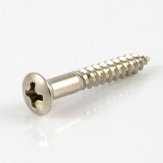 Allparts GS-3364-001 Nickel 1-inch Bridge Mounting Screws Pack of 5