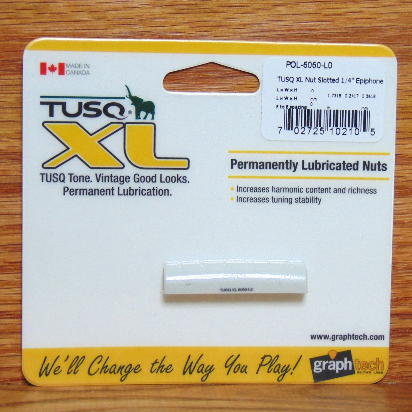 Graphtech Guitar Labs PQL-6060 TUSQ XL Pre 2014 Epiphone Style Nut (Righty or Lefty)