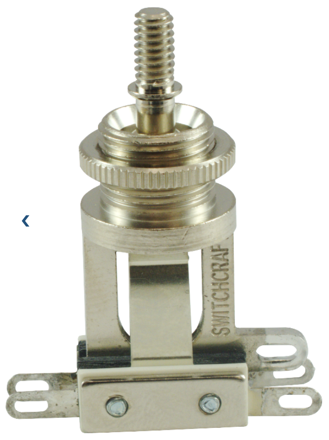 Switchcraft W-SC-W12 Pickup Selector Toggle Switch Straight short (Chrome, Brass, Black)