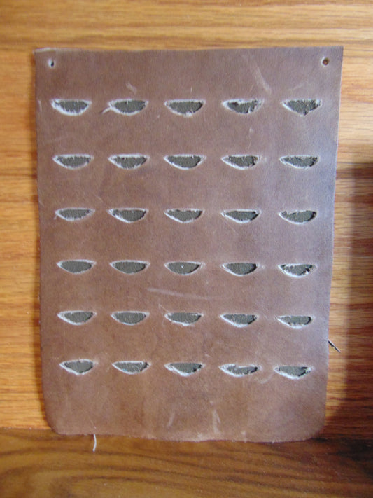 String to Speaker Leather Hanging Pick Holder Display 6x9 brown #3