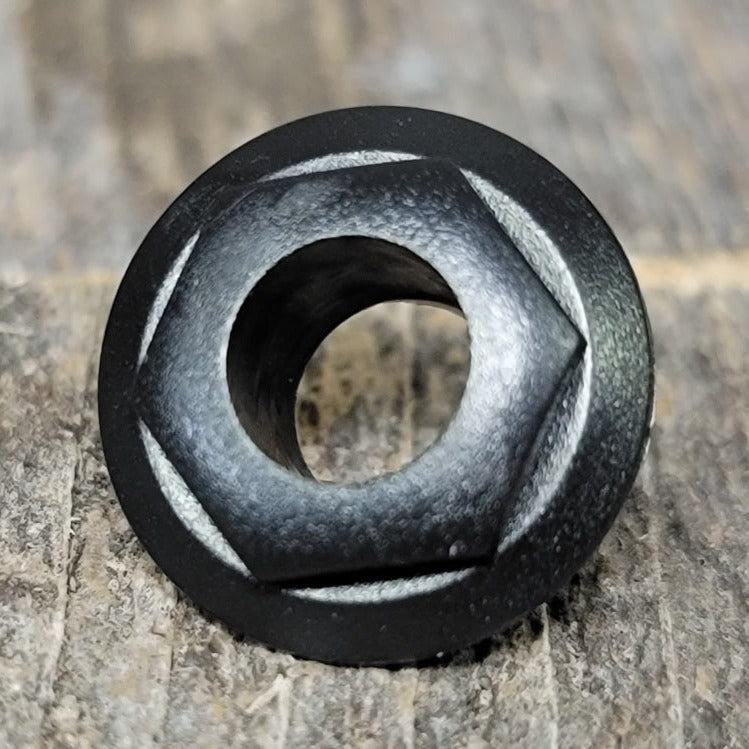 Cliff Hex Nut for Mounting 1/4 Jacks, Black