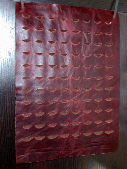 String to Speaker Leather Hanging Pick Display Holder Holder 10x14 Elderberry