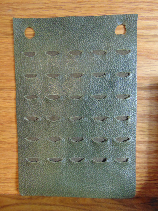 String to Speaker Leather Hanging Pick Holder Display 6x9 Green #6