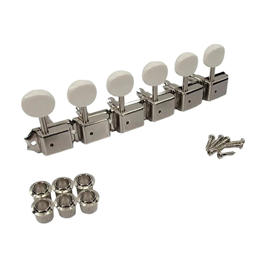 Gotoh SD91 6 In Line Style Nickel Tuning Machines Vintage Style Oval Button