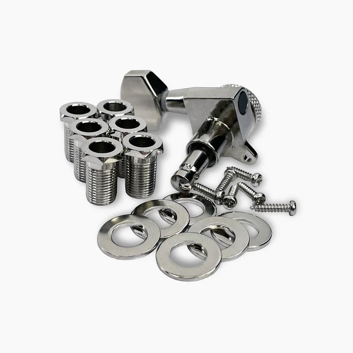 TK-7116-001 True Lok Mid-Size Locking Tuners 6-In-Line Scahller style button
