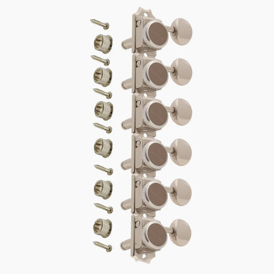 Gotoh SD91-MGT Vintage Style Rear Locking 6 in line Oval Button Tuning Machines