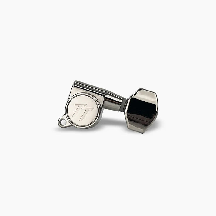 True Tune Mid-Size Tuners - 6-In-Line,  Schaller Style Buttons Nickel