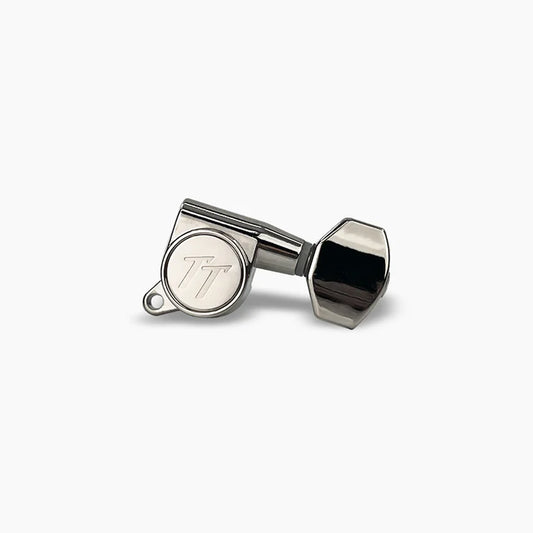 True Tune Mid-Size Tuners - 6-In-Line,  Schaller Style Buttons Nickel