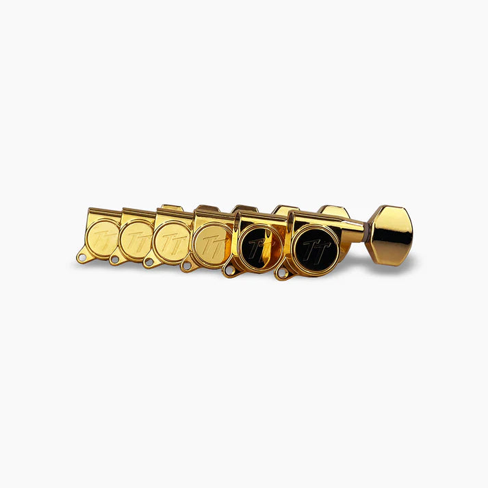 True Tune Mid-Size Tuners - 6-In-Line,  Schaller Style Buttons Nickel