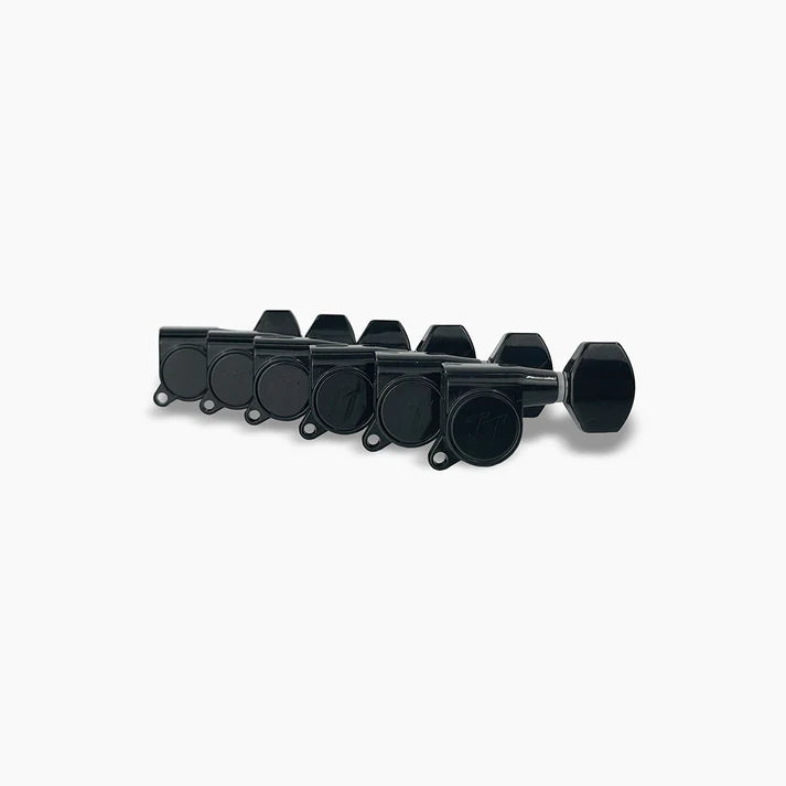 True Tune Mid-Size Tuners - 6-In-Line,  Schaller Style Buttons Nickel