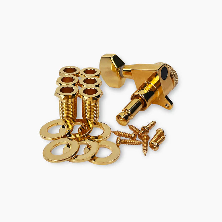 TK-7116-001 True Lok Mid-Size Locking Tuners 6-In-Line Scahller style button