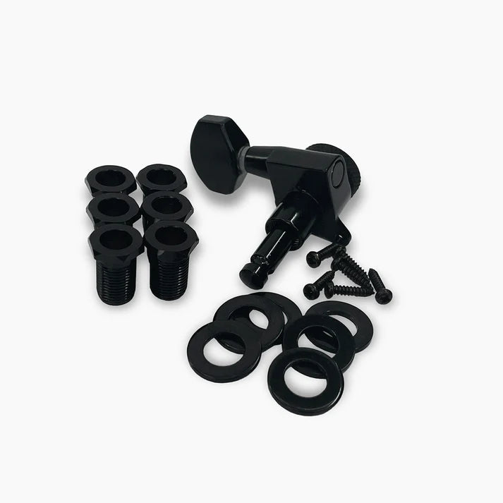 TK-7116-001 True Lok Mid-Size Locking Tuners 6-In-Line Scahller style button