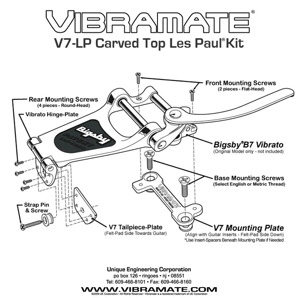 Vibramate® V7 for Bigsby® and Gibson® Les Paul®
