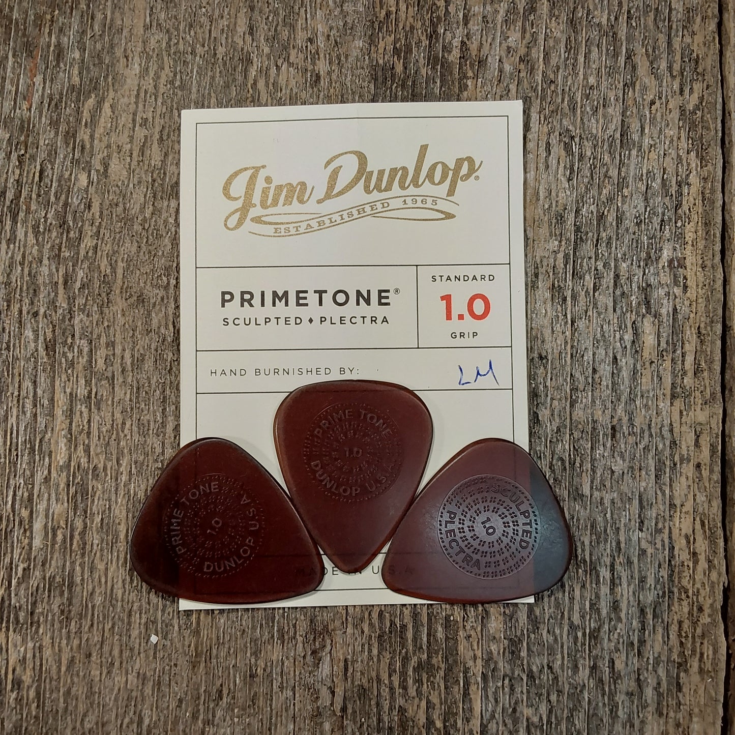 Jim Dunlop 510P1.0 Primetone Standard Pick Grip 3 Pack 1.0mm