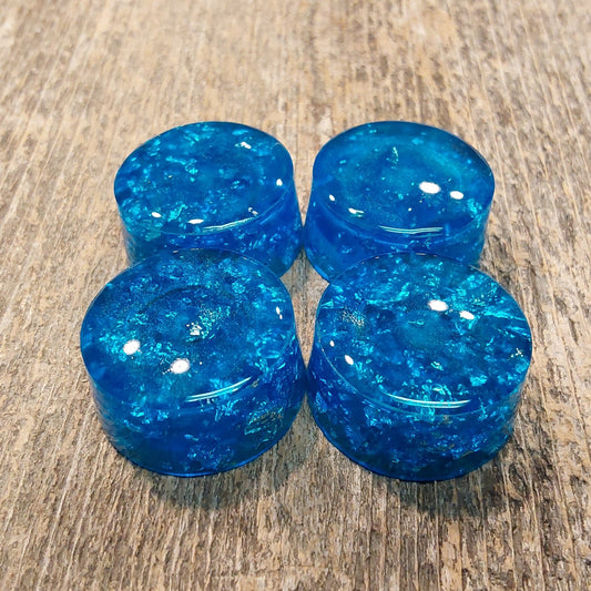 Knobhead PDX  - Blue Shimmer & Foil Speed knobs Set of 4