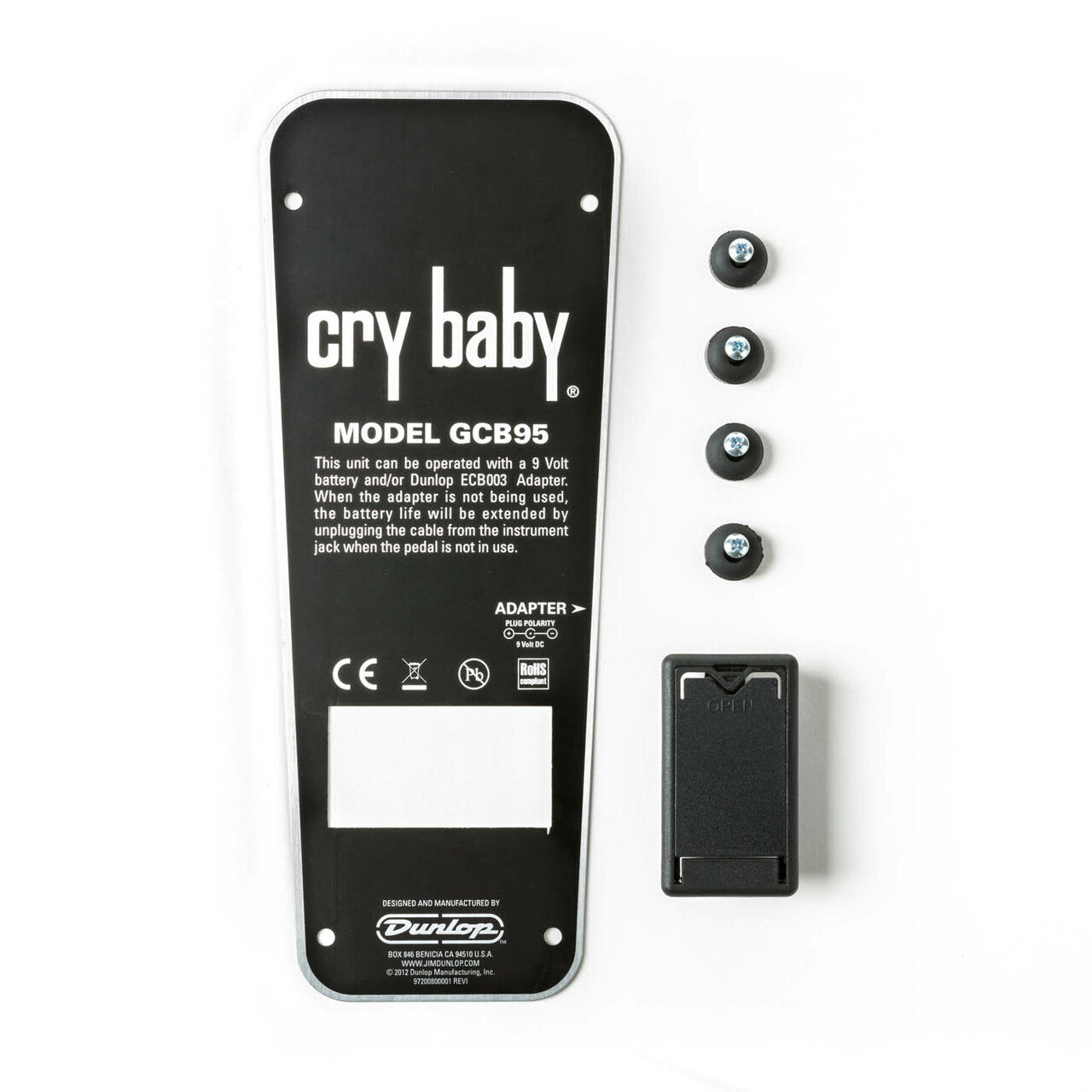 Jim Dunlop ECB152C GCB95 Crybaby bottom plate w/door and feet – More Gain  Music
